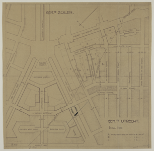 217671 Plattegrond van de Van Hoornekade en omgeving te Utrecht, met aanwijzing van de plaats waar in 1930 het ...